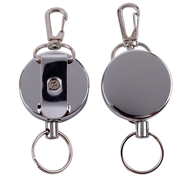 Opolski Retractable Anti Lost Theft Keychain Keyring Key Holder Outdoor Camping Tool