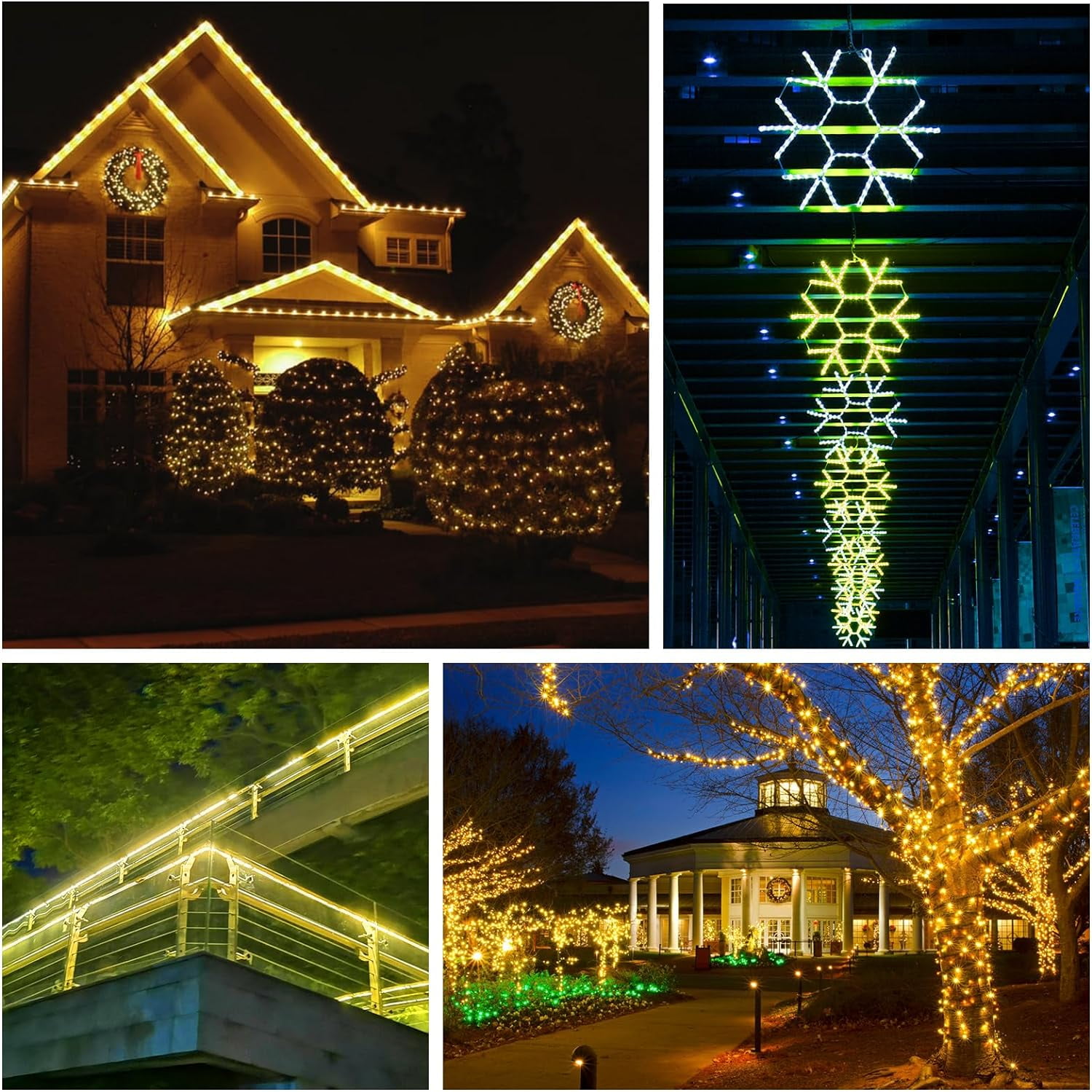 Warm White, Cuttable and Connectable LED Strip Lights Indoor with 900 LED. Waterproof LED Rope Lighting for Patio,Garden,Bedroom,Party,Balcony Deck,Stairs,Christmas Decora