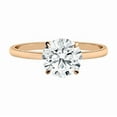 thumbnail image 3 of Cora Jewellery 2CT Round Moissanite Ring, Solitaire Engagement Ring for Women, 14K Rose Gold, 12 US, 3 of 5