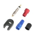 thumbnail image 4 of 11pcs Red French Type Valve Air Inflator Adapter Valve Core Blue Cap for Bicycle Tire, 4 of 6