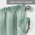 thumbnail image 5 of Valance for Windows,Gradient Sage Green Geometric Valances Curtain Rod Pocket Valance for Kitchen Bedroom Living Room Bathroom,Modern Minimalist Art Short Curtains Window Treatment 54x18in, 5 of 9