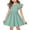 Mint Green, variant on Girls Ruffle Sleeve A Line Dress Solid Color T Shirt Tunic Summer Princess Tunic Easter Day Party Outfit Flowy Silhouette For Little Girls Spring Outdoor Picnic Dress White 110