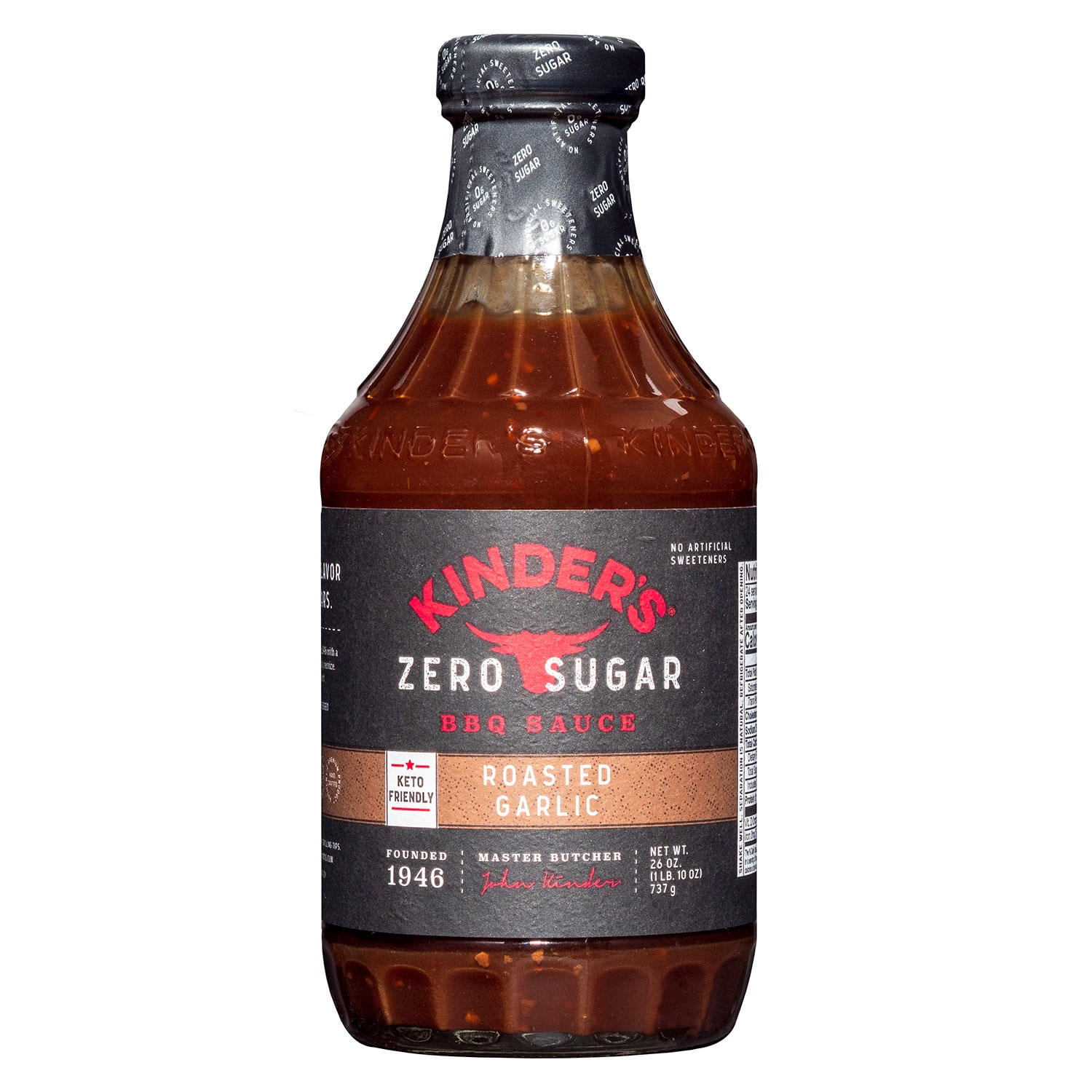 KINDER'S Roasted Garlic Zero Sugar BBQ Sauce (26 oz.)
