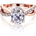 thumbnail image 6 of Kobelli 14k Gold Ribbon Bypass Oval Forever One Moissanite Engagement Ring DEF/VS, DEF/VS, 6 of 7