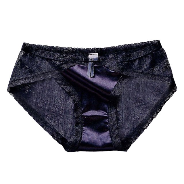Gibobby Pantaleta de encaje para mujer Ropa interior Sexy de cintura para mujer, ropa interior de encaje de Color sólido, bragas para mujer(Negro,XL)