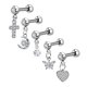 thumbnail image 5 of YSNOOWE 5Ud Pendientes De Inoxidable Para Piercing De Cartílago Con Estilo Único Y Color Plateado, 5 of 7