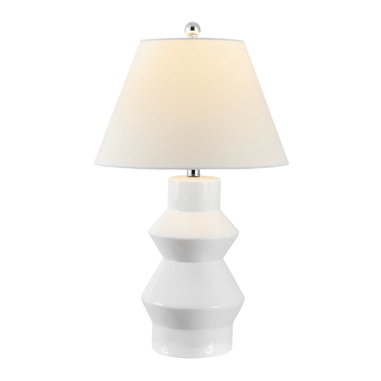 SAFAVIEH Jonie Solid Ceramic Table Lamp, Black, Set of 2