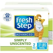 Angle View: Fresh Step Advanced Simply Unscented Clumping Cat Litter, Recommended by Vets