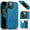 Blue, variant on Dteck for iPhone 13 Pro Wallet Case with Card Holder, Butterfly Flower Embossed Faux Leather Kickstand Card Slots Case, Handmade Shockproof Protective Slim Soft Flip Phone Case 2021 6.1", Grey