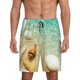 thumbnail image 1 of Balery Starfish And Seashell On The Beach Pantalones cortos de pijama de punto de algodón para hombre con cinturilla y bolsillos-3X-Large, 1 of 6