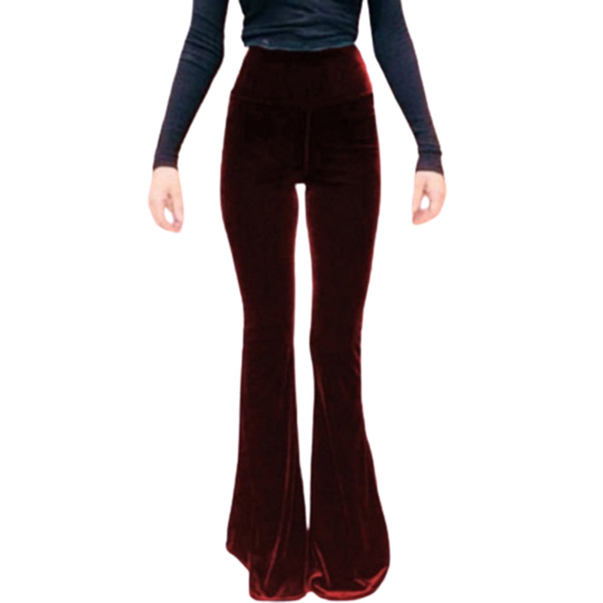 high waisted velvet bell bottoms