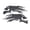 Black, variant on Suodoka 2PCS Fuel Tank Sticker 3D Universal Flame Skull Decal Decorations for Motorcycle - Silver