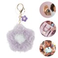 thumbnail image 3 of Unique Bargains 1 Pc Fashion Cherry Blossoms Handbag Charm Bag Accessories Purple, 3 of 5