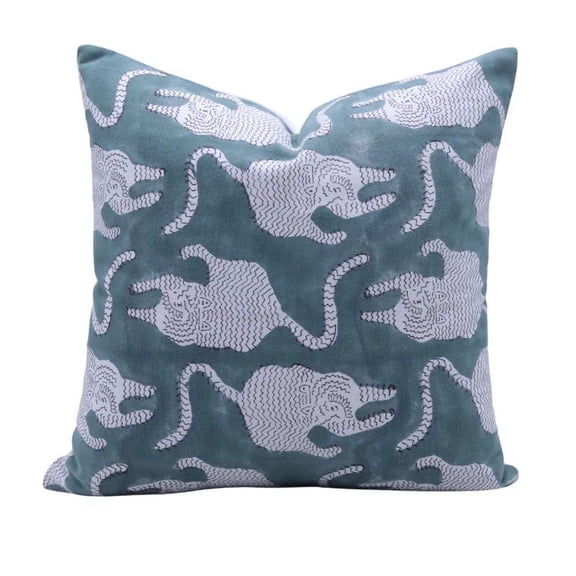 Handcrafted Thick cotton White Pillow Covers with Block Prints By Fabdivine, 12X20, Musakraaj