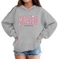 thumbnail image 6 of Leey-World Toddler Zip Up Jacket Girl's Preppy Letter Graphic Hoodie Hooded Long Sleeve Sweatshirts Cute Pullover Tops(Grey,11-12 Years), 6 of 9