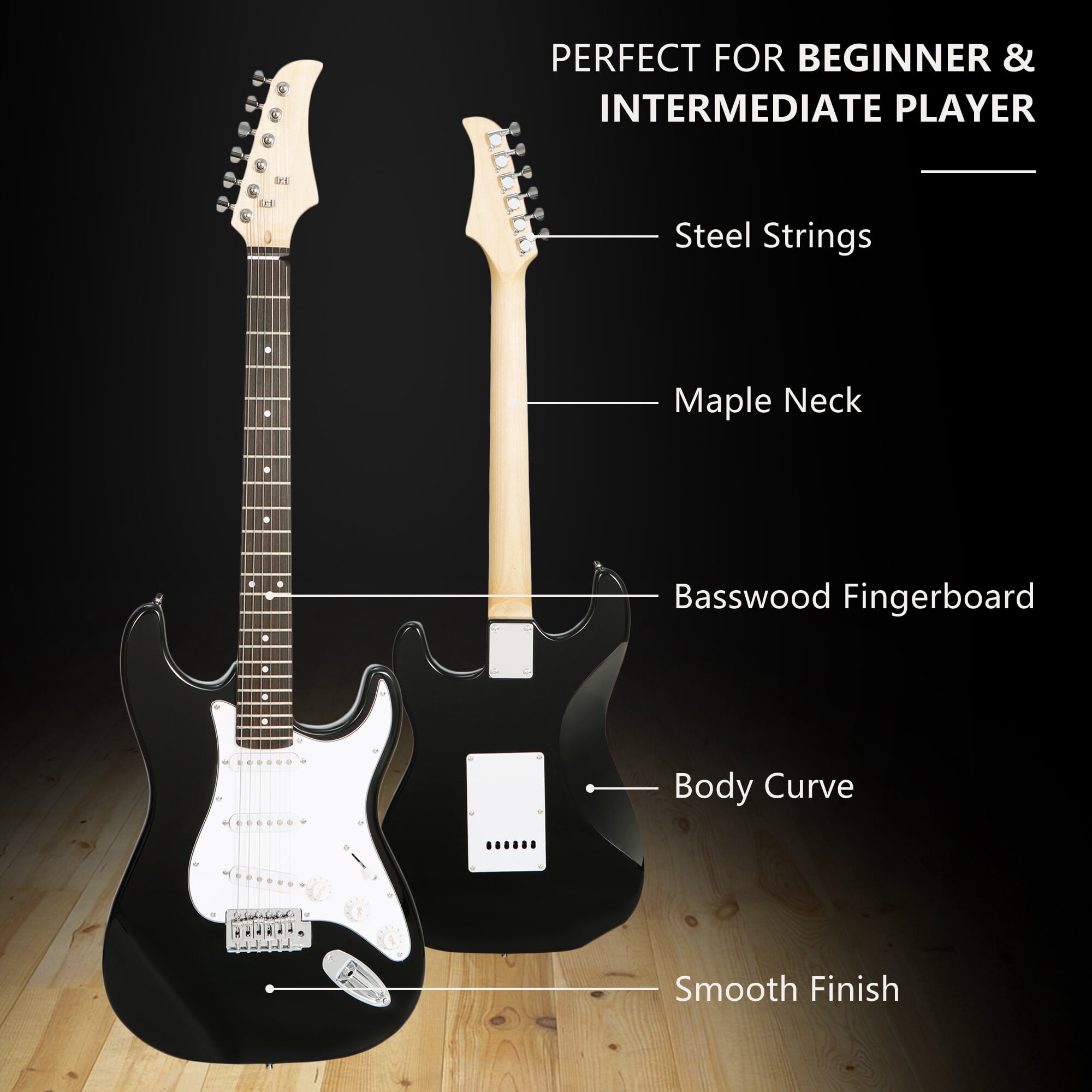 ZenSports 39-inch Full Size Electric Guitar Beginner Kit