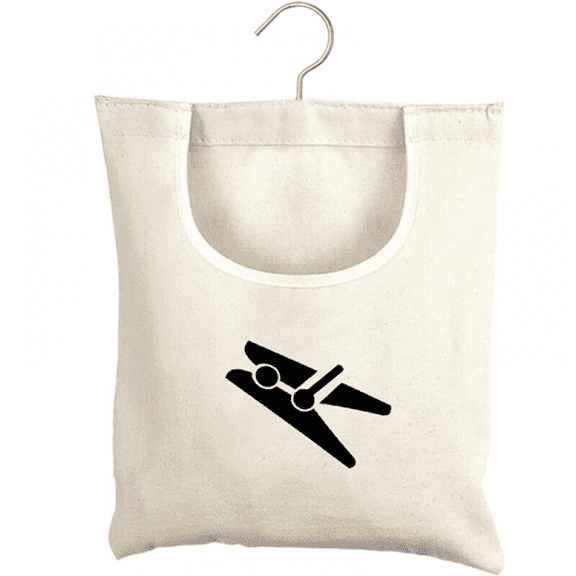 LILIANG Laundry Clothespin Bag Canvas Clothespin Storage Hanger Bag Organizer with Hanging Hook