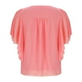 thumbnail image 6 of Mittory Summer Casual Loose Round Neck Chiffon Flowy Tops Mesh Shirts Dressy Casual Blouses, 6 of 7
