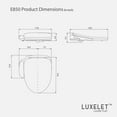 LUXE Bidet Luxelet E850 Electric Bidet Seat for Elongated Toilets with