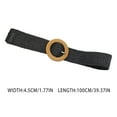 thumbnail image 3 of Linyer Straws Braided Belt Fashion Elastic Universal Multicolor Stretching Strap Accessories Valentines Day Dress Belts for Women Round/Black, 3 of 4