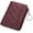 Burgundy Red, variant on Real Leather Small RFID Blocking Wallet for Women with Credit Card Holder Zipper Pocket Key Chain Wallets - Burgundy Red