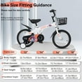 thumbnail image 2 of Aukfa 18-Inch Kids Bike for Boys & Girls Ages 5-10,Balance Bikewith Training Wheels, Coaster Brake & Front V-Brake,White, 2 of 12