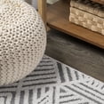 thumbnail image 5 of JONATHAN Y SOUTH BEACH 2 x 8 Runner Rug, Jordan Pile Art Deco Geometric - White/Black, SBH103A-28, 5 of 9