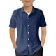 thumbnail image 1 of Polo de manga corta para niño REDARER: camisa informal de verano con botones para playa y uso diario, talla 11-12 años, 1 of 5