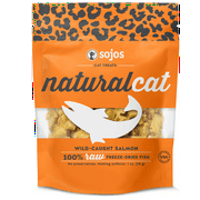 Angle View: Sojos Natural Cat Salmon Freeze-Dried Treats, 1 oz