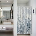 thumbnail image 2 of Baocicoo Navy Blue White Marble Shower Curtain Modern Boho Shower Curtain for Bathroom Luxury Texture Hostel Bathtub Bathroom Decorations Waterproof Fabric Shower Curtain with Hooks 36x72 Inches, 2 of 6