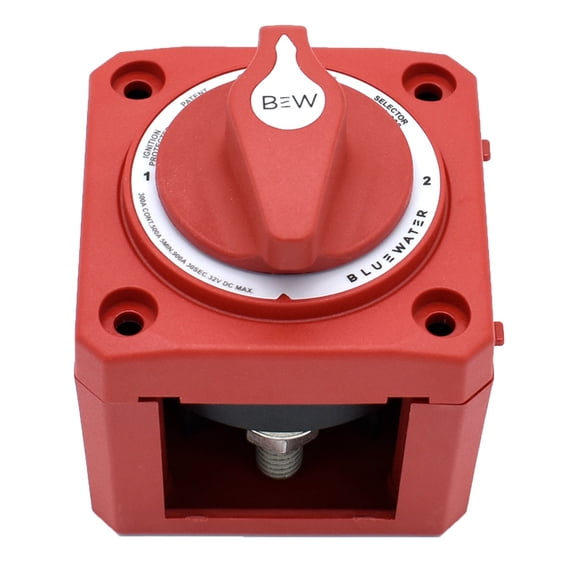 Bluewater 9800-008-11 Off/1/2 Battery Switch - Surface Mount - Red