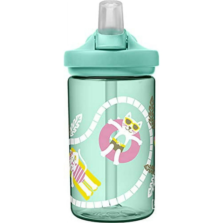 CamelBak eddy+ 14 oz Kids Water Bottle with Tritan Renew - Straw Top, Pool  Cats, LE 