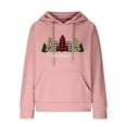 thumbnail image 4 of Tbopshirt Hoodies Drawstring Hooded Sweatshirts for Woman,Plus Size Essential Crewneck Sweatshirts Print Casual Long Sleeve Round Neck Tops Blouse Plain, 4 of 4