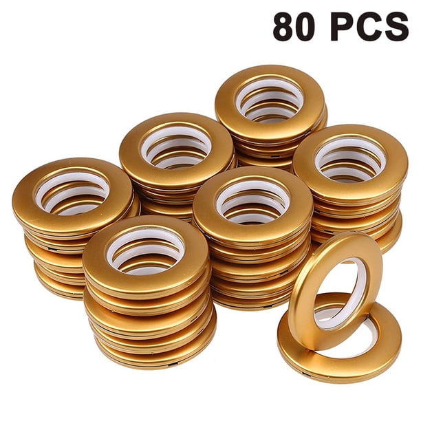 80 piezas de ojales para cortinas, clips de anillos para ojales de cortinas, diámetro interior de 46 mm, anillos de bricolaje para cortinas de ventanas, cortinas de ducha, cortinas de