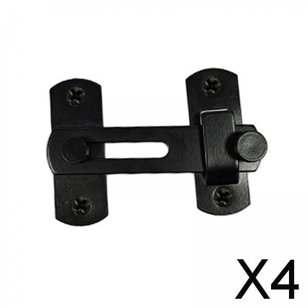 4x Pestillos de Puerta de Material Acero Al Carbono, Pestillo de Puerta Premium, Adecuado para Pestillo de Puerta de Granero, Gallinero, Jardín, Hogar 4 piezas