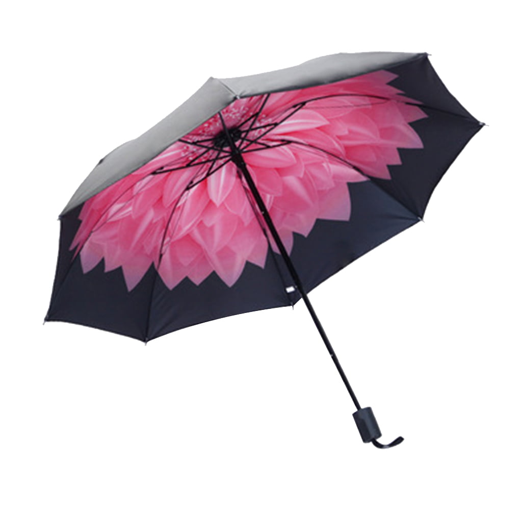 Jacksome Cookie Travel Auto Open/Close Umbrella with Anti-UV Windproof Lightweight 