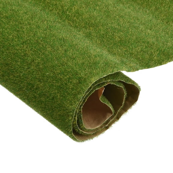 Artificial Grass Mat 19.7" x 19.7" Lawn Green Realistic Fake Turf for Garden, Lawn Decoration Sand Table