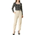 thumbnail image 2 of Allegra K Women's Blouse Cowl Neck Vintage Floral Long Sleeve, 2 of 6