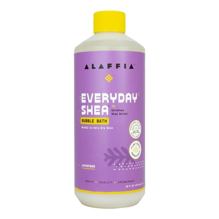 Alaffia EveryDay Shea Bubble Bath, Lavender 16 oz