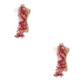thumbnail image 2 of Guardoinrt Costumes avec Applique en Dentelle Unique Patch Floral Magnifique Patch Appliqué Rouge Vin 2Ensemble, 2 of 6