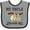 Heather and Black, variant on Inktastic My Uncle Loves Me with Sloth and Hearts Boys or Girls Baby Bib