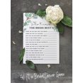 thumbnail image 5 of Inkdotpot 50-PackGreeneryHow Well Do You Know The Bride Bridal Shower Bachelorette PartyGameWho Know The Bride Best ActivityCards, 5 of 7