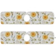 thumbnail image 2 of Coolnut 2 Pack Faucet Mat Splash Guard for Kitchen Sink, Yellow Flowers Plants Faucet Handle Drip Catcher Tray Absorbent Mat Fast Dry Mat for Kitchen, Bathroom, 14"x5", 2 of 7
