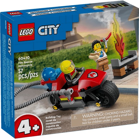 LEGO - City Fire Rescue Motorcycle Toy Building Set 60410
