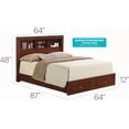 thumbnail image 2 of King Cherry Finish Storage Bed - 48"H, 80"W, 87"D, 2 of 6