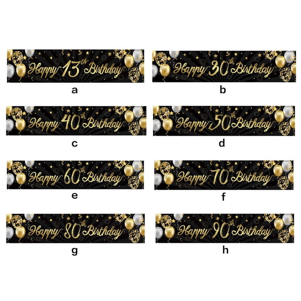 VELSIN Bannière Joyeux Anniversaire - Noir Guirlandes de Décoration d' anniversaire, Bannière Happy Birthday, Décoration de fête Joyeux Anniversaire pour Adultes et Enfants, Noir - Blanc VELSIN Bannière Joyeux Anniversaire - Noir Guirlandes de Décoration d' anniversaire, Bannière Happy Birthday, Décoration de fête Joyeux Anniversaire pour Adultes et Enfants, Noir - Blanc