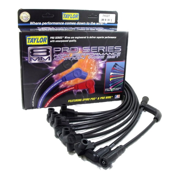 Taylor Wire / Vertex 74027 TAY74027 8MM SPIRO-PRO CUSTOM 8 CYL BLACK Fits select: 1994-1996 CHEVROLET CAPRICE, 1995-1996 CHEVROLET CAPRICE / IMPALA
