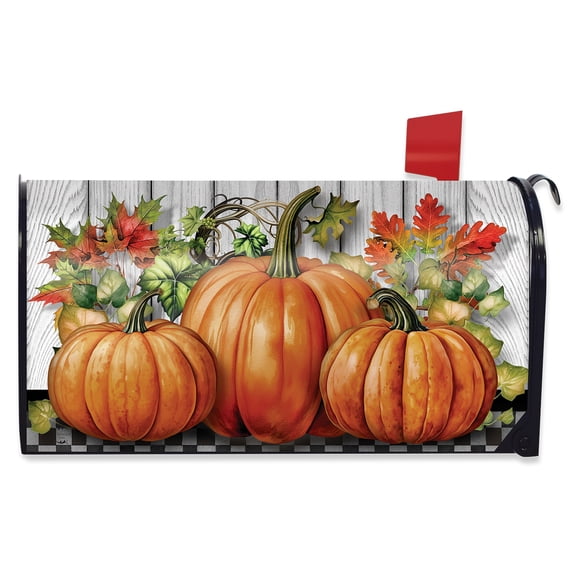 Briarwood Lane Fall Mailbox Cover - Standard Size - Country Pumpkins For Fall Mailbox Cover