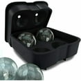 thumbnail image 5 of Silicone 3D Ball ICE Cube Tray Maker Round Ball Sphere Mold Whiskey Cocktails (3 Pack), New, 5 of 6