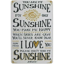 Retro Vintage You are My Sunshine I Love You Metal Tin Sign Home Bar Cafe Retaurant Wall Decor Signs 12x8inch